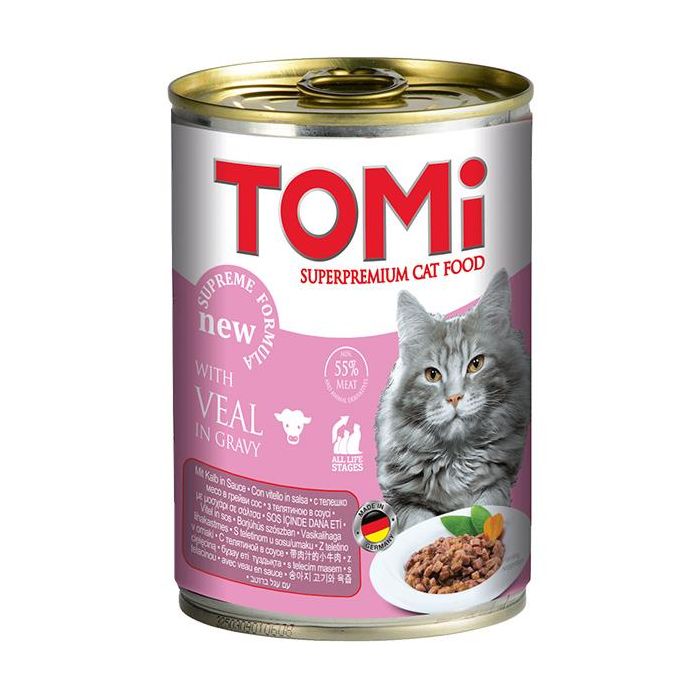 Консерви Tomi veal з телятиною, для котів, 400 г