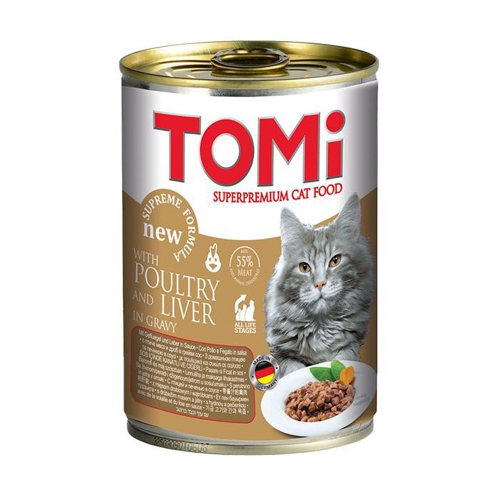 Консерви Tomi poultry liver з птицею і печінкою, для котів, 400 г