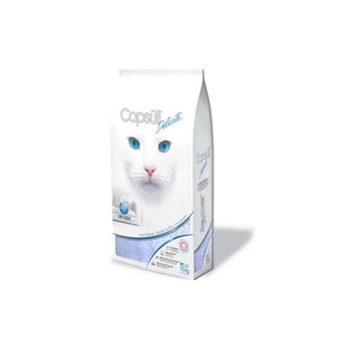Наповнювач Capsull Delicate baby powder кварцовий, для котячого туалету, капсули 3 мм, 15 кг