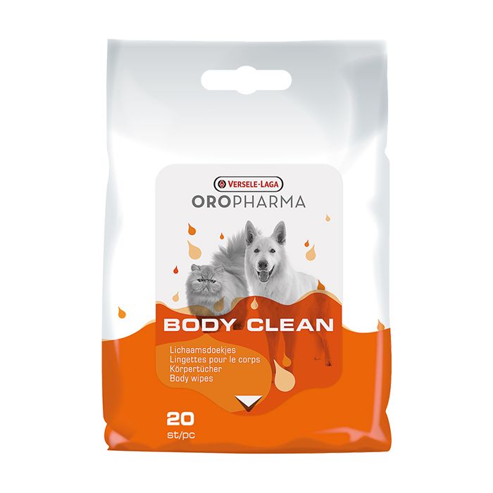 Очищаючі серветки Versele-Laga Oropharma Body Clean для собак і котів, 20 шт
