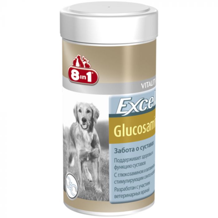 Вітаміни 8 in 1 Excel Glucosamine, для підтримки здорових суглобів у собак, 110 таблеток