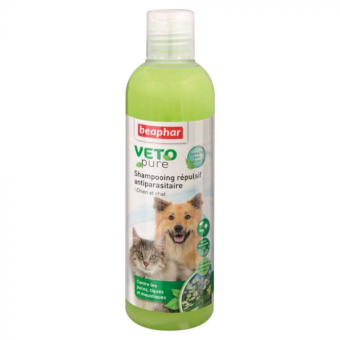 Шампунь Beaphar Veto Pure Shampoo від бліх, кліщів та комарів для собак і котів, біо натуральний, 250 мл