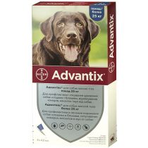 Краплі від бліх і кліщів Bayer Advantix для собак вагою понад 25 кг, ціна за 1 піпетку