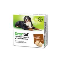 Таблетки Bayer Дронтал Plus XL від глистів для собак, ціна за 1 таблетку