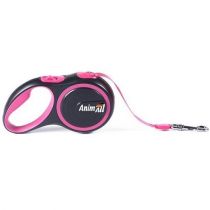 Поводок-рулетка AnimAll для собак вагою до 50 кг, 5 м, рожевий
