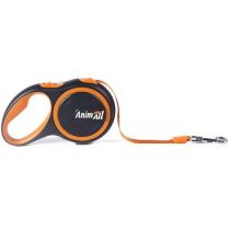 Повідець-рулетка AnimAll для собак вагою до 50 кг, 5 м, помаранчевий