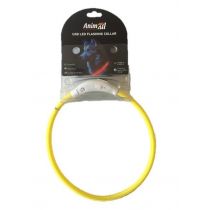 Нашийник AnimAll LED для собак, розмір L, 70 см, жовтий