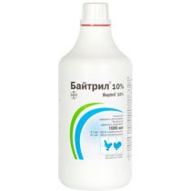 Протимікробний препарат Bayer Baytril Байтрил, 10%, 1 л