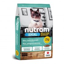 Сухий корм I19 Nutram Ideal Solution Skin Coat для кішок з чутливою шкірою і шерстю, холістік, 340 г