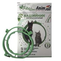 Нашийник протипаразитарний AnimAll FitoLine Nature для котів і собак, зелений, 35 см
