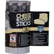 Напіввологу ласощі Alpha Spirit Sticks Cheese&Yogurt для дорослих собак з сиром і йогуртом, 40 г x 16 шт