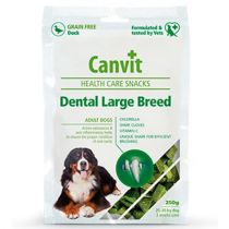 Напіввологу ласощі Canvit Dental LB для видалення формування зубного нальоту для собак великих порід, 250 г