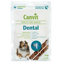 Напіввологу ласощі Canvit Dental для щоденного догляду за зубами і ротовою порожниною для собак, 200 г