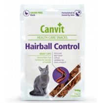Напіввологу ласощі Canvit Hairball Control для виведення шерсті зі шлунка для кішок, 100 г