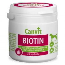 Вітамінна добавка Canvit Biotin for Dogs для відновлення вовни під час линьки у собак, 230 г