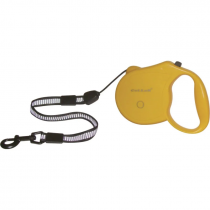Рулетка зі світловідбиваючої стрічкою для собак вагою до 12 кг, 5 м, жовта