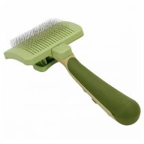 Пуходерка-слікер Safari Self-Cleaning Slicker Brush з самоочищенням, для собак і котів, маленька, 8.5х5.5 см