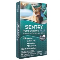 Краплі Sentry PurrScriptions від бліх і кліщів, для котів, 0.7 мл, 3 шт в упаковці, ціна за 1 піпетку