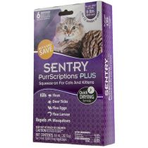 Краплі Sentry PurrScriptions від бліх і кліщів, для котів, 1.4 мл, 3 шт в упаковці, ціна за 1 піпетку