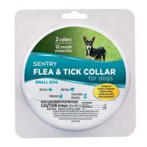 Нашийник SENTRY Flea & Tick Small від бліх і кліщів, для собак малих порід, 6 місяців захисту, 36 см, 2 шт