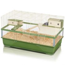 Клітка Imac Plexi 100 Wood для щурів, пластик, зелена, 100х54.5х55.5 см