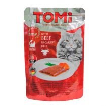 Консерви Tomi BEEF in carrot jelly яловичина в морквяному желе, суперпреміум, для котів, пауч, 100 г