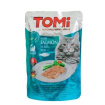 Консерви Tomi SALMON in egg jelly лосось в яєчному желе, суперпреміум, для котів, пауч, 100 г
