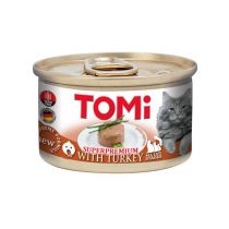Консерви Tomi Turkey з індичкою, для котів, мус, 85 г