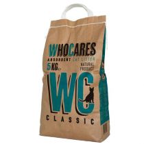 Наповнювач WC WhoCares Classic всмоктуючий, в котячий туалет, без запаху, 5 кг