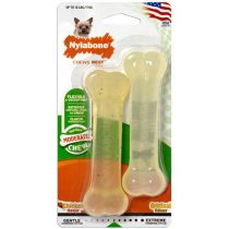 Жувальна іграшка Nylabone Flexi Chew Twin Pack кістка для собак з помірним стилем гризенія, два смаку