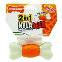 Іграшка Nylabone NylaFlex Bone кістка для собак до 7 кг, з помірним стилем гризенія, смак бекону