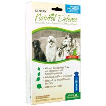 Краплі Sentry Natural Defense від бліх і кліщів, для собак і цуценят всіх порід, 1.5 мл, 6 шт, ціна за 1 піпетку