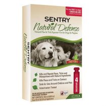 Краплі Sentry Natural Defense, від бліх і кліщів, для собак більше 18 кг, 4.5 мл, 3 шт, ціна за 1 піпетку