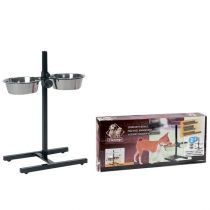 Миски Flamingo H-Stand With Dishes для собак на штативі, нержавіюча, розмір S, 2×1.5 л