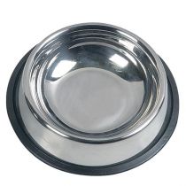 Миска Flamingo Inox Cat Dish для котів, з гумовим обідком, нержавіюча сталь, 10×3.5 см