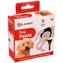 Гігієнічні труси Flamingo Dog Pants Jolly з комплектом прокладок, для собак, чорні, 18×23 см