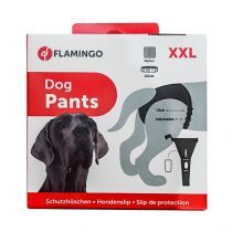 Гігієнічні труси Flamingo Dog Pants Jolly з комплектом прокладок, для собак, чорні, 60×70 см