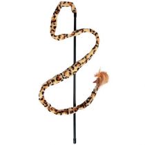 Іграшка Flamingo Leopard Fishing Rod вудка для котів, з пір'ям і дзвіночком, 50 см