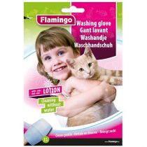 Рукавиця-серветка Flamingo Washing Glove Cat для котів, чистка без води