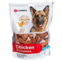 Ласощі Flamingo Chicken Snack Calcium Bone для собак, куряча ніжка з кальцієм, 85 г