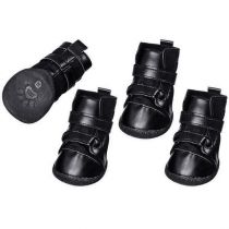 Черевики Flamingo Xtreme Boots для собак, розмір XS, чорний, 4.5×3.8 см, комплект 4 шт