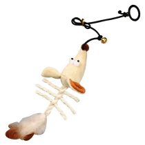 Іграшка Flamingo Skeleton Mouse для котів з котячою м'ятою, підвісна миша, плюш, 20х9х5 см