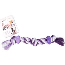 Іграшка Flamingo Cotton Rope Rubber канат з двома кільцями і вузлом, для собак