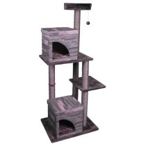 Кігтеточка Flamingo Villa Scratch Pole 2 будиночок, для котів, 65×55×175 см