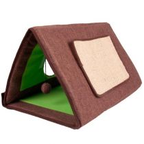 Спальне місце Flamingo Cat Tent 3 in 1 намет-будиночок кігтеточка для котів 3 в 1, 50 см