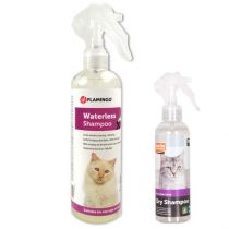 Шампунь Flamingo Dry Shampoo Cat для котів з алое вера, без води, спрей, 200 мл