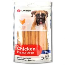 Ласощі Flamingo Chicken Snack Cheese Strips смужки з сиром, для собак, 85 г