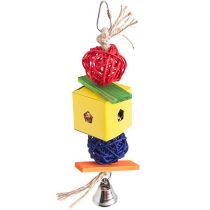 Іграшка Flamingo Papyr Parakeet Toy Cube Small плетені підвісна, для середніх і великих папуг
