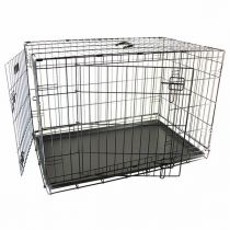 Клітка Flamingo Wire Cage Ebo Taupe 2-х дверна, для собак, металокераміка, 14.4 кг, 109х70х77 см