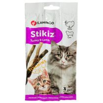 Ласощі Flamingo Stikiz Turkey & Lamb індичка з бараниною, палички для котів і кошенят, 15 г, 3 од